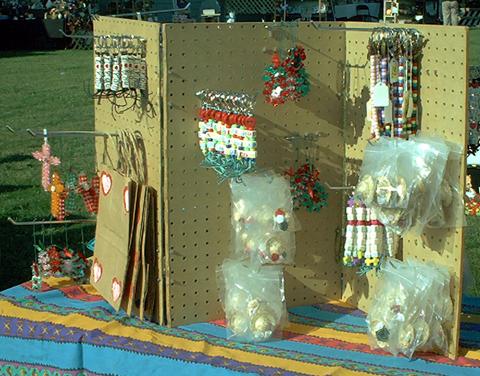 Peg board hanging display
